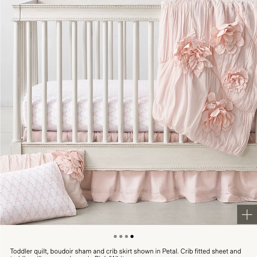 Restoration Hardware Pink Crib Skirt